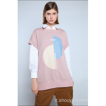 T-SHIRT ALLUNGATA CON STAMPA